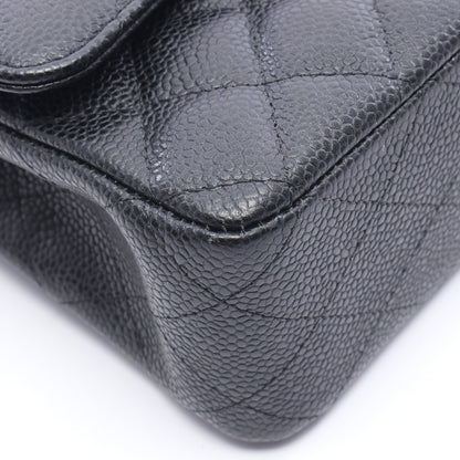 マトラッセ Wフラップ Wチェーンショルダーバッグ キャビアスキン ブラック ゴールド金具 シャネル バッグ CHANEL