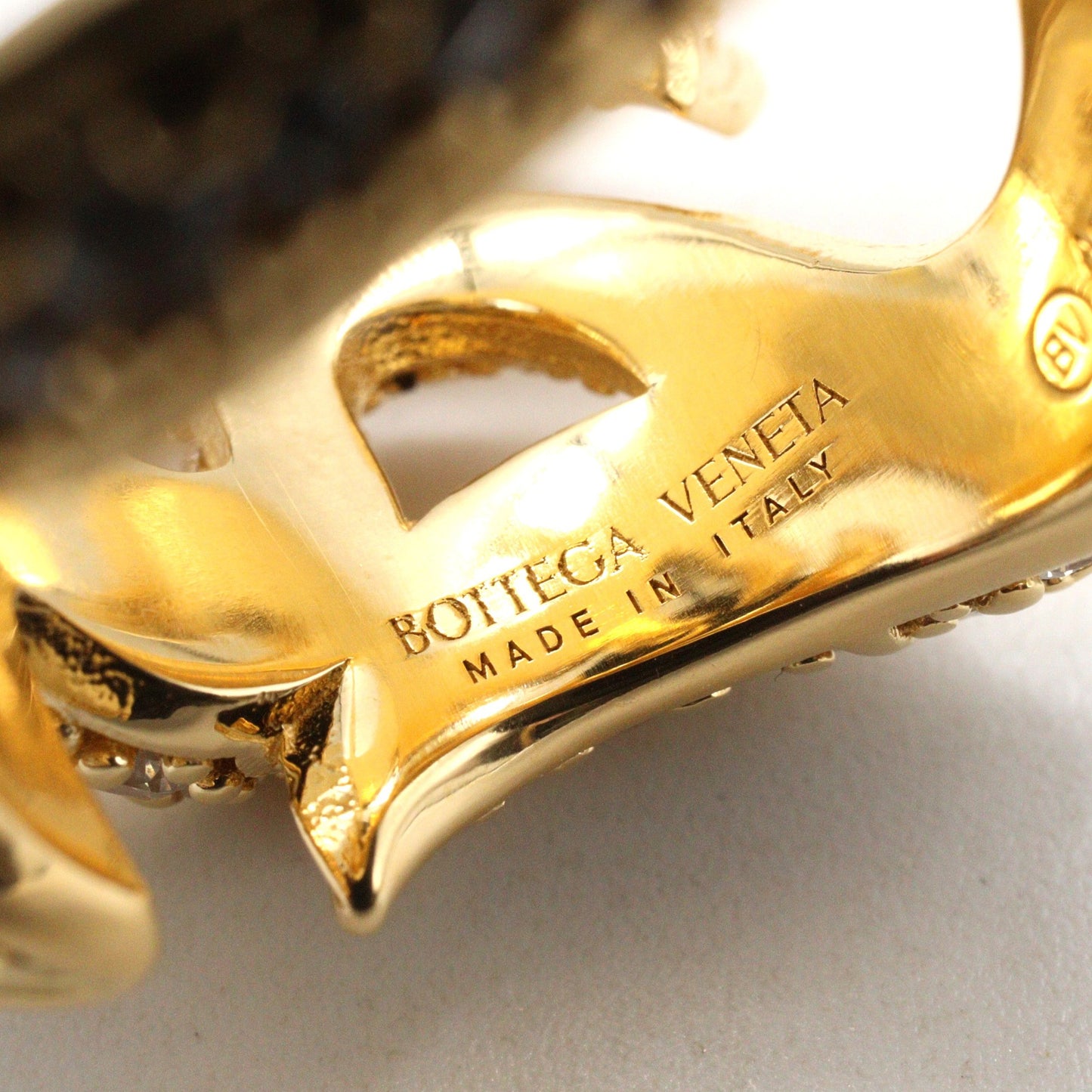 Bottega Veneta CZ スターリングシルバー リング リング 指輪 SV925 ゴールド ボッテガヴェネタ アクセサリー BOTTEGA VENETA
