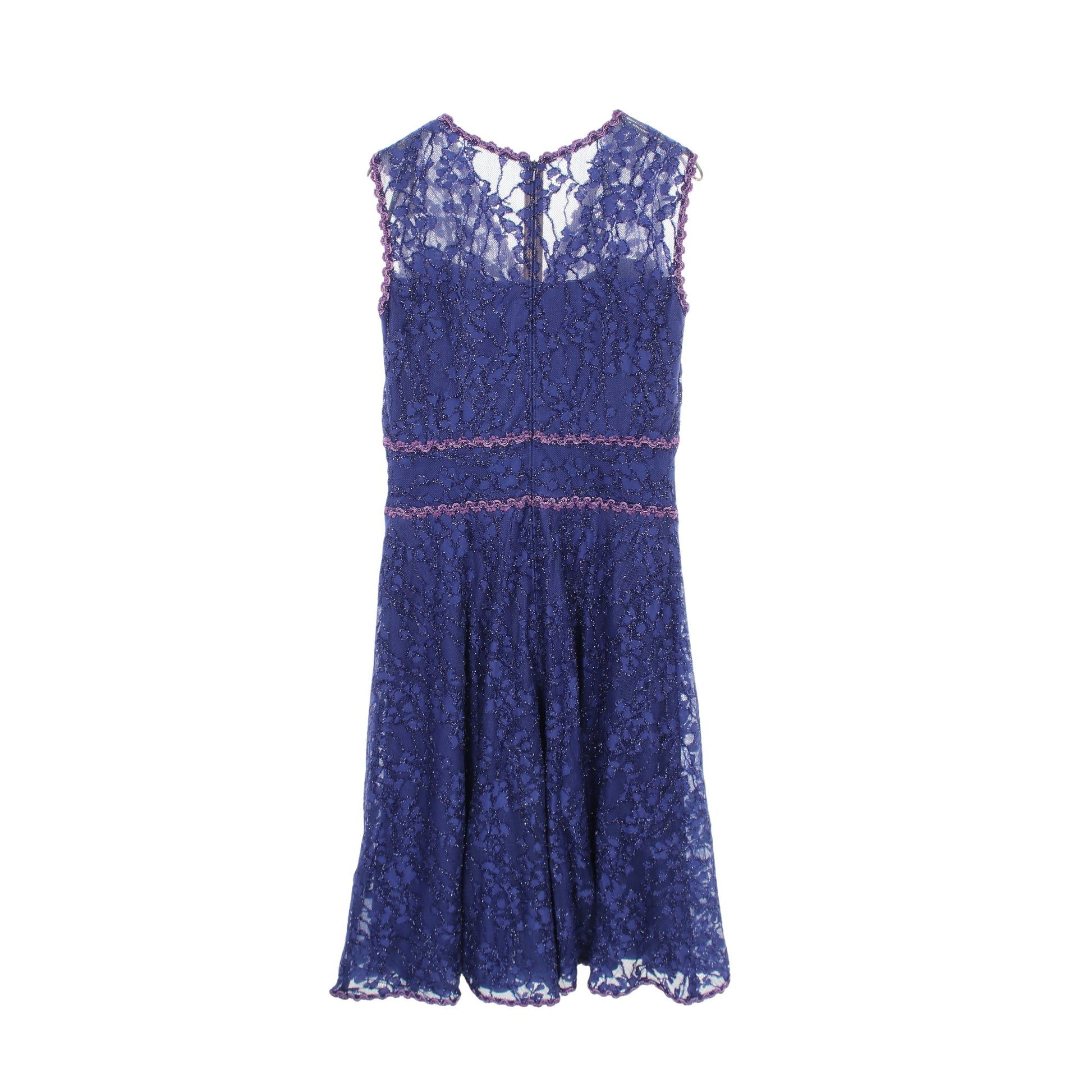 総レース ドレスワンピース ナイロン ブルー パープル タダシショージ ワンピース TADASHI SHOJI