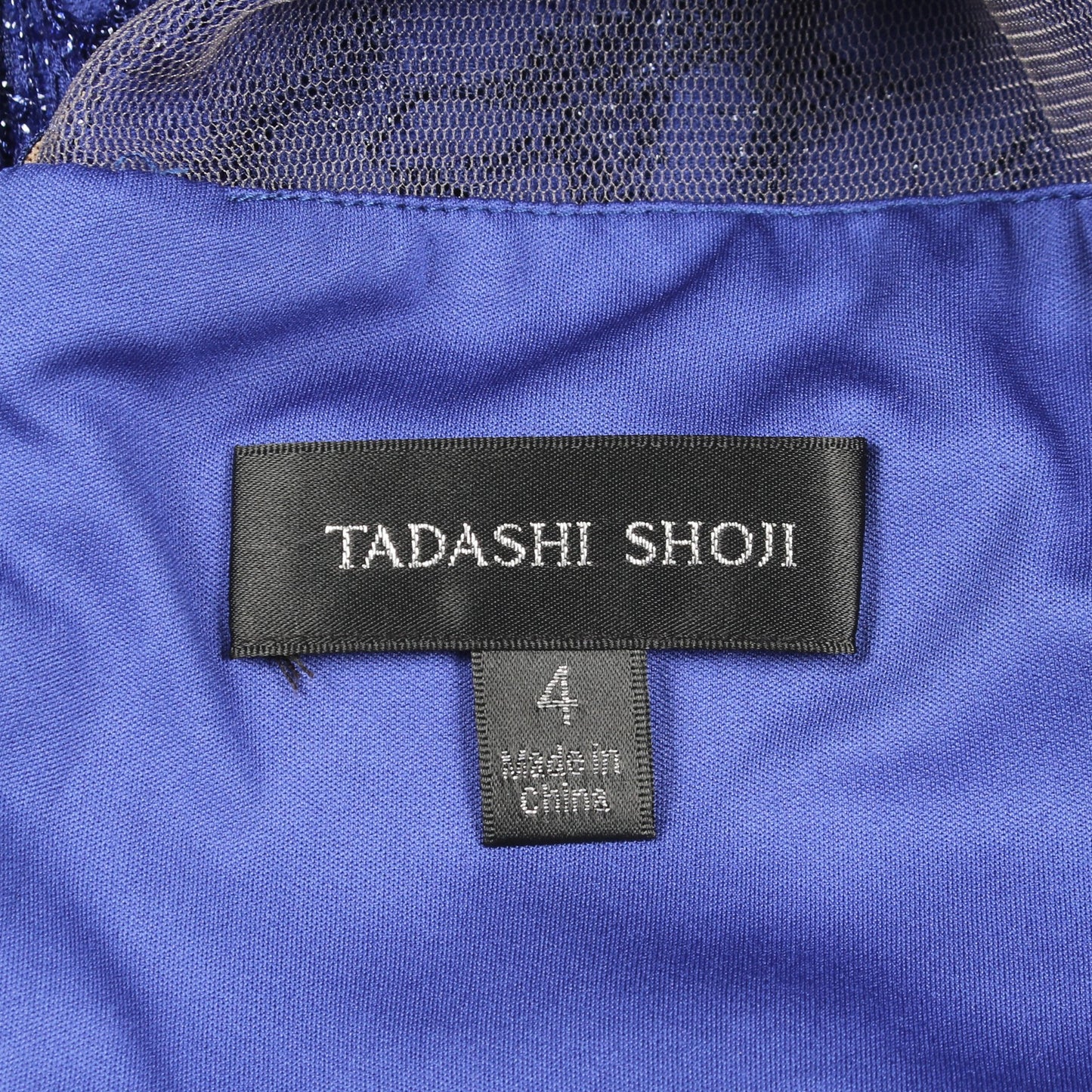 総レース ドレスワンピース ナイロン ブルー パープル タダシショージ ワンピース TADASHI SHOJI