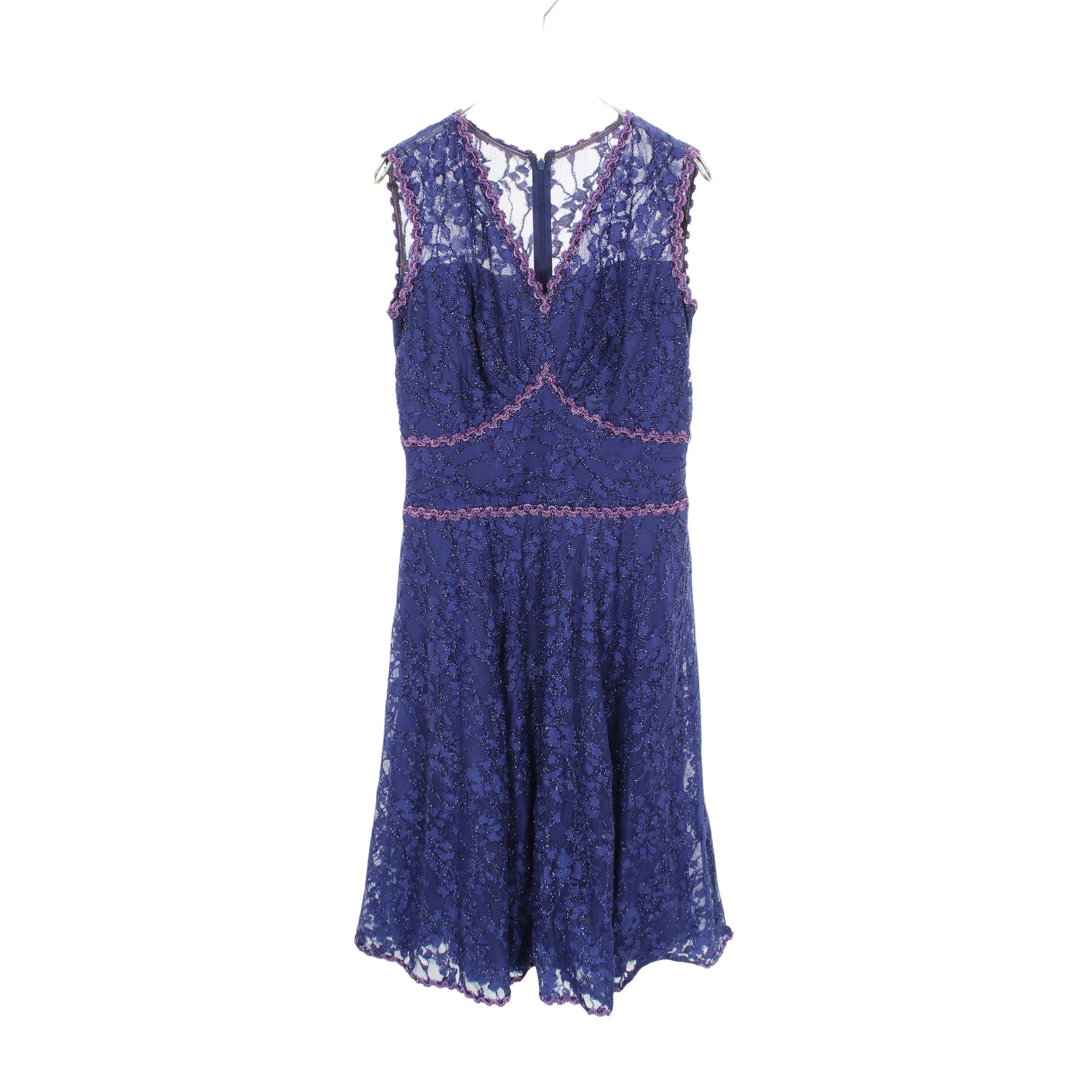 総レース ドレスワンピース ナイロン ブルー パープル タダシショージ ワンピース TADASHI SHOJI