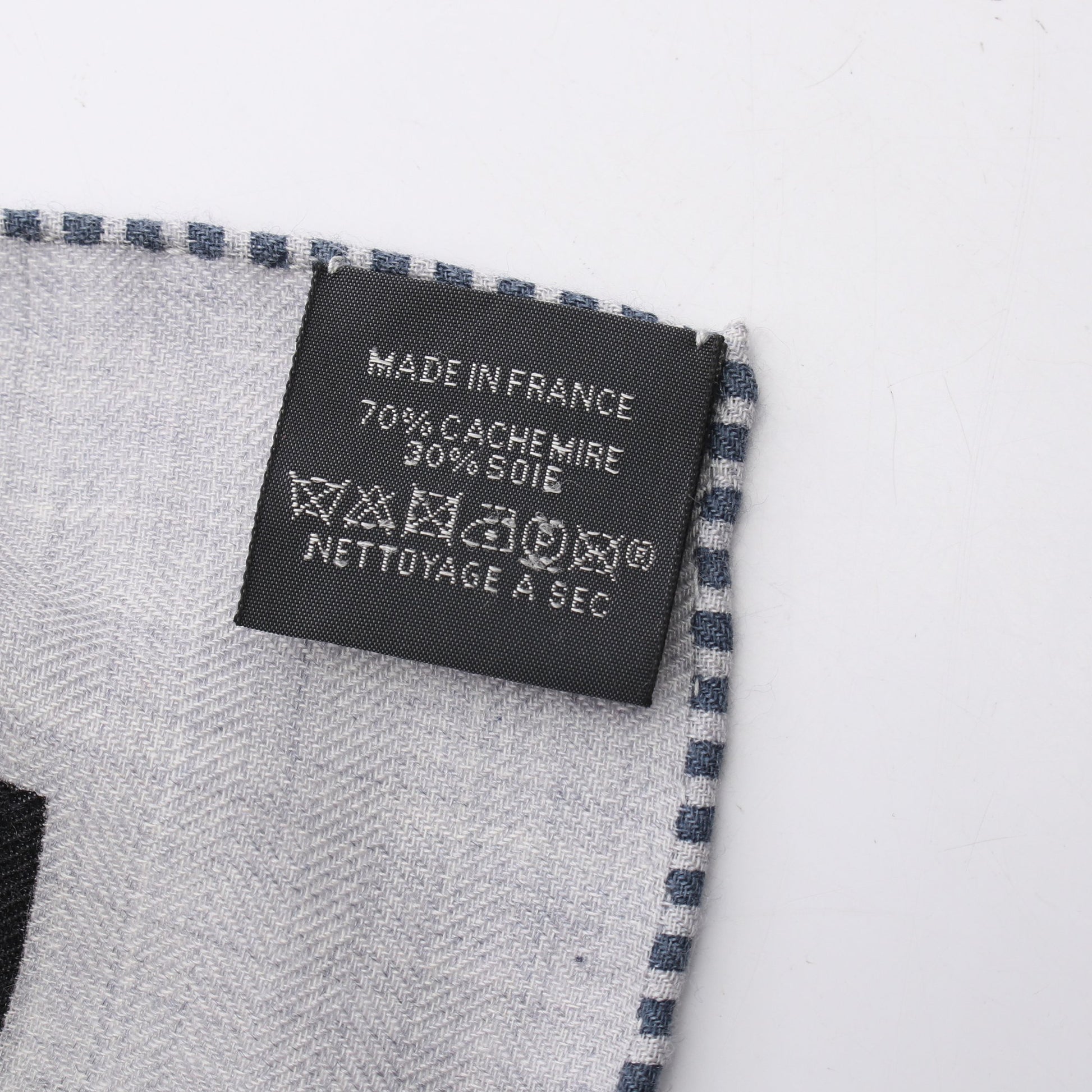 カレジェアン カレ140 LES ROUES DE PHAETON Bandana スカーフ ショール カシミヤ シルク グレー ブラック ネイビー エルメス 財布・小物 HERMES