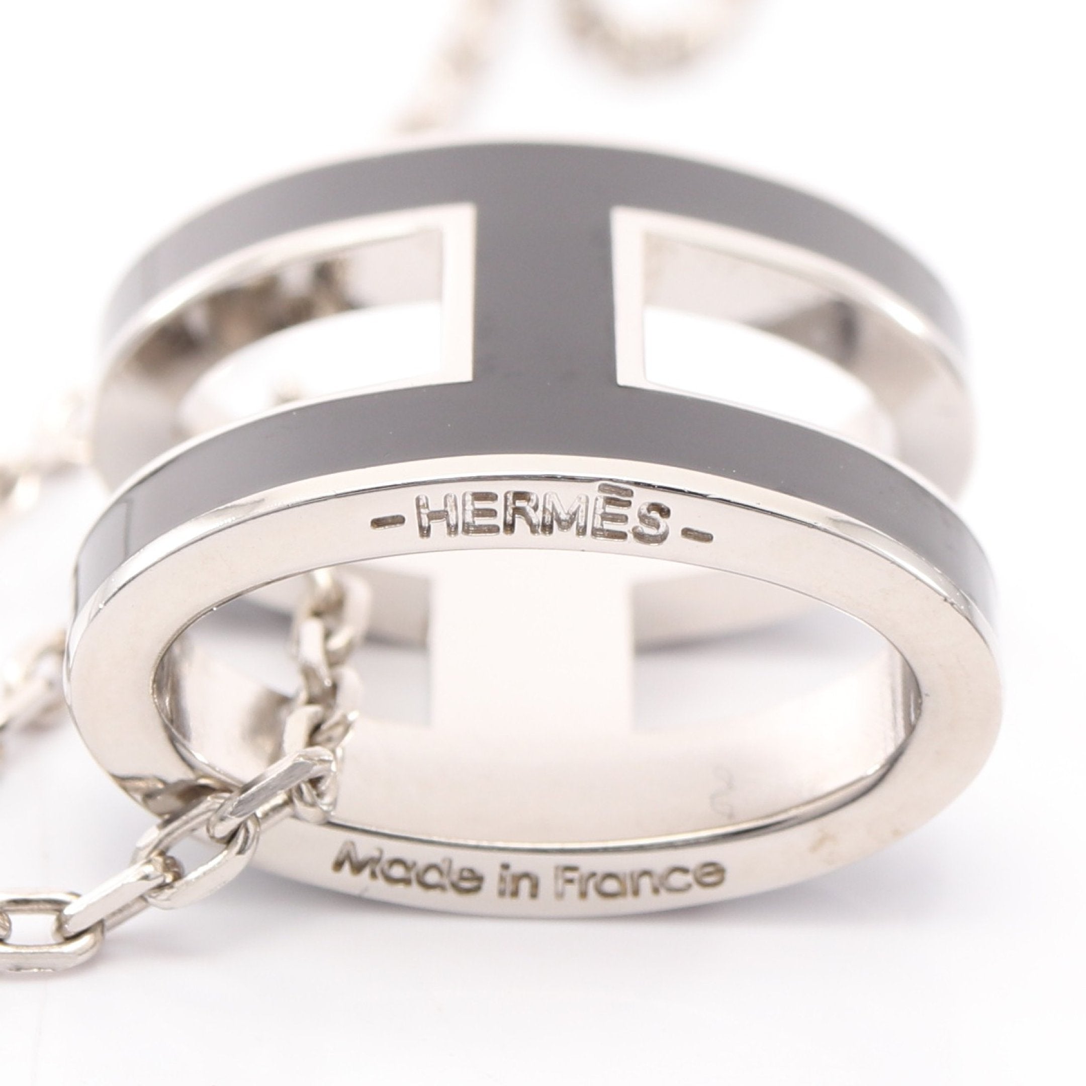 HERMES エルメス ポップアッシュ Hロゴ ネックレス シルバー ブラック ポップアッシュ ポップH ネックレス シルバー ブラック エルメス – RECLO