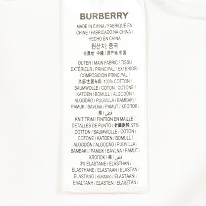ロゴプリント クルーネック 半袖Tシャツ コットン ホワイト バーバリー トップス BURBERRY