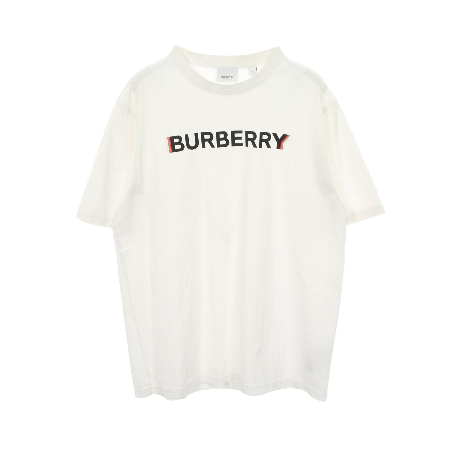 ロゴプリント クルーネック 半袖Tシャツ コットン ホワイト バーバリー トップス BURBERRY