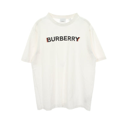 ロゴプリント クルーネック 半袖Tシャツ コットン ホワイト バーバリー トップス BURBERRY