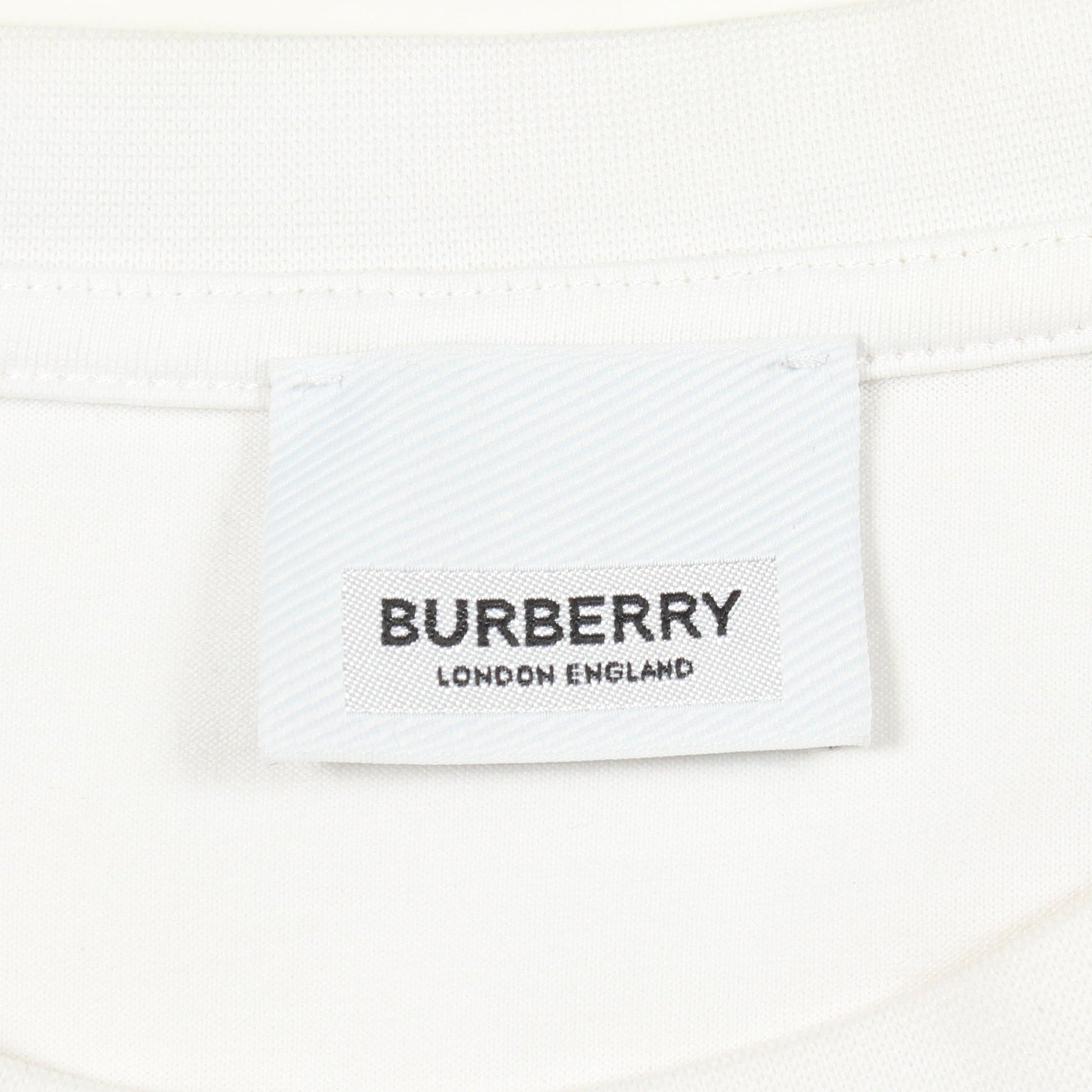 ロゴプリント クルーネック 半袖Tシャツ コットン ホワイト バーバリー トップス BURBERRY