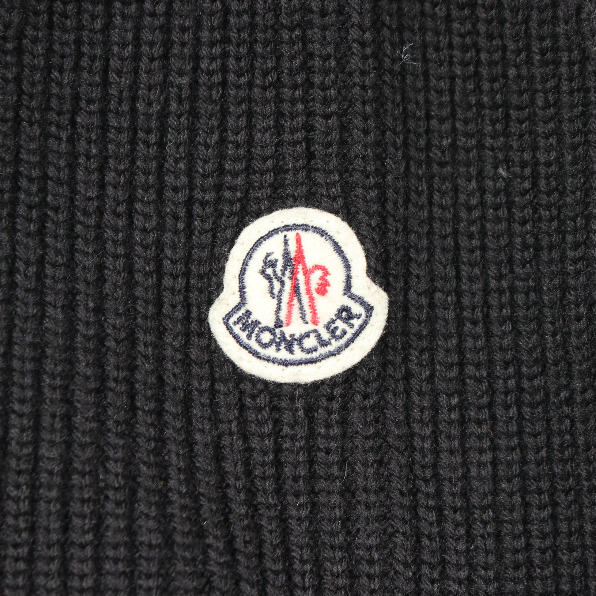 切替 ジップアップパーカー ウール ナイロン ブラック モンクレール トップス MONCLER