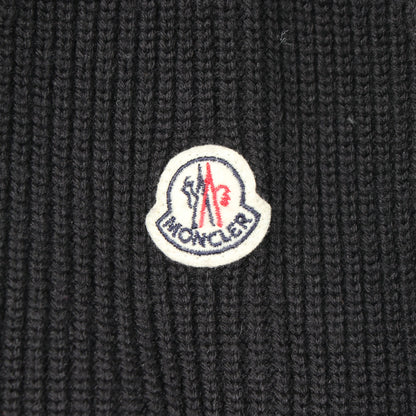切替 ジップアップパーカー ウール ナイロン ブラック モンクレール トップス MONCLER