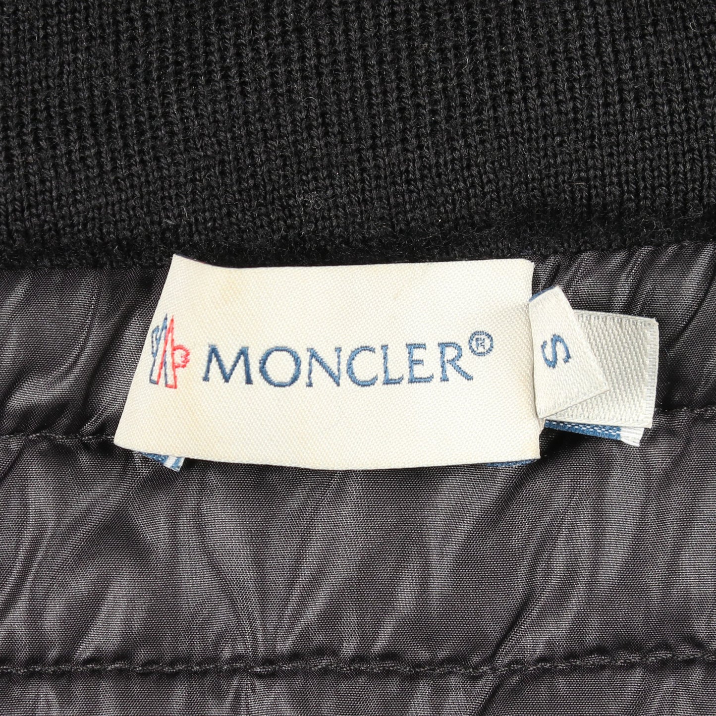 切替 ジップアップパーカー ウール ナイロン ブラック モンクレール トップス MONCLER