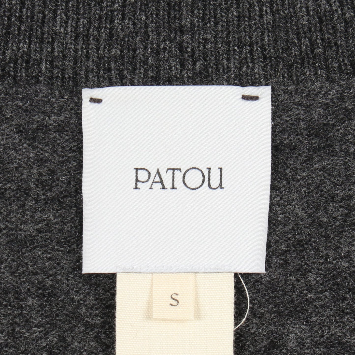 Vネック ロゴ ニット ウール グレー パトゥ トップス PATOU