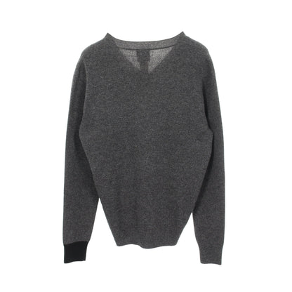 Vネック ロゴ ニット ウール グレー パトゥ トップス PATOU