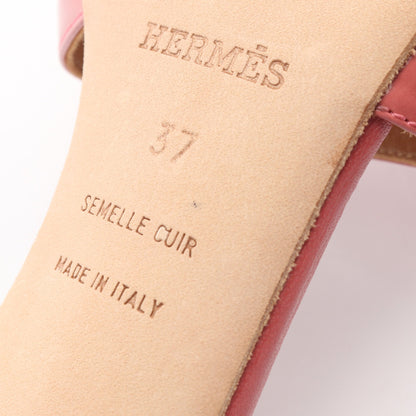オアジス ミュール サンダル エナメルレザー ピンク エルメス シューズ HERMES