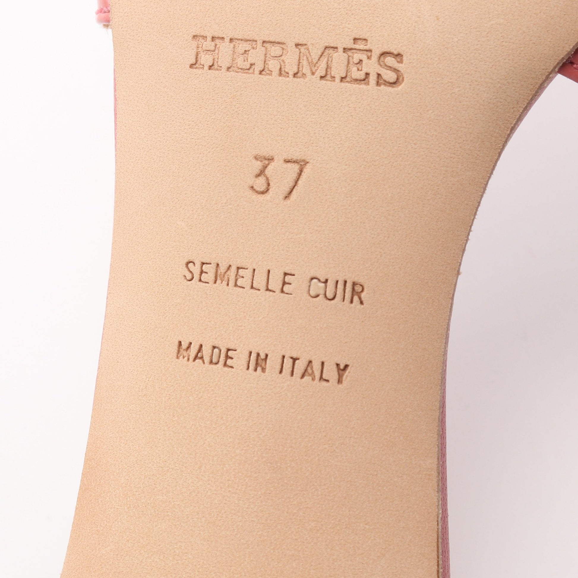 オアジス ミュール サンダル エナメルレザー ピンク エルメス シューズ HERMES
