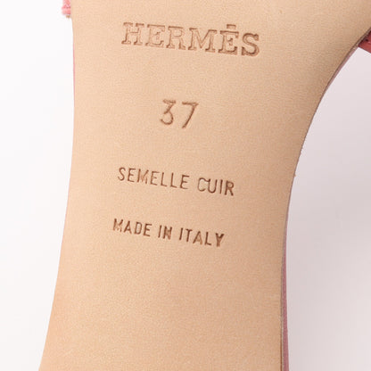 オアジス ミュール サンダル エナメルレザー ピンク エルメス シューズ HERMES