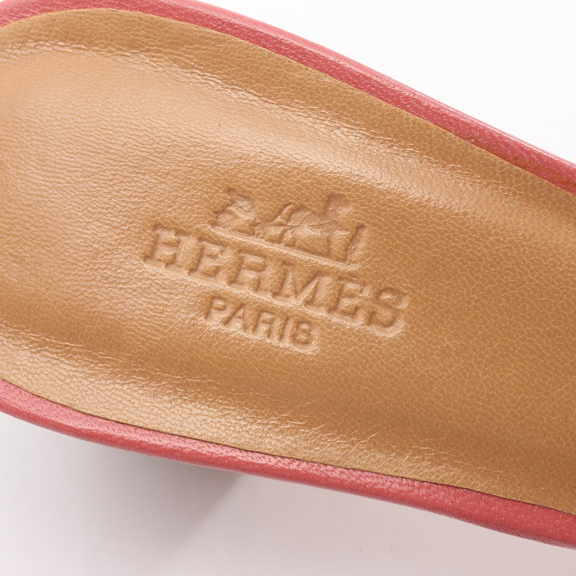 オアジス ミュール サンダル エナメルレザー ピンク エルメス シューズ HERMES