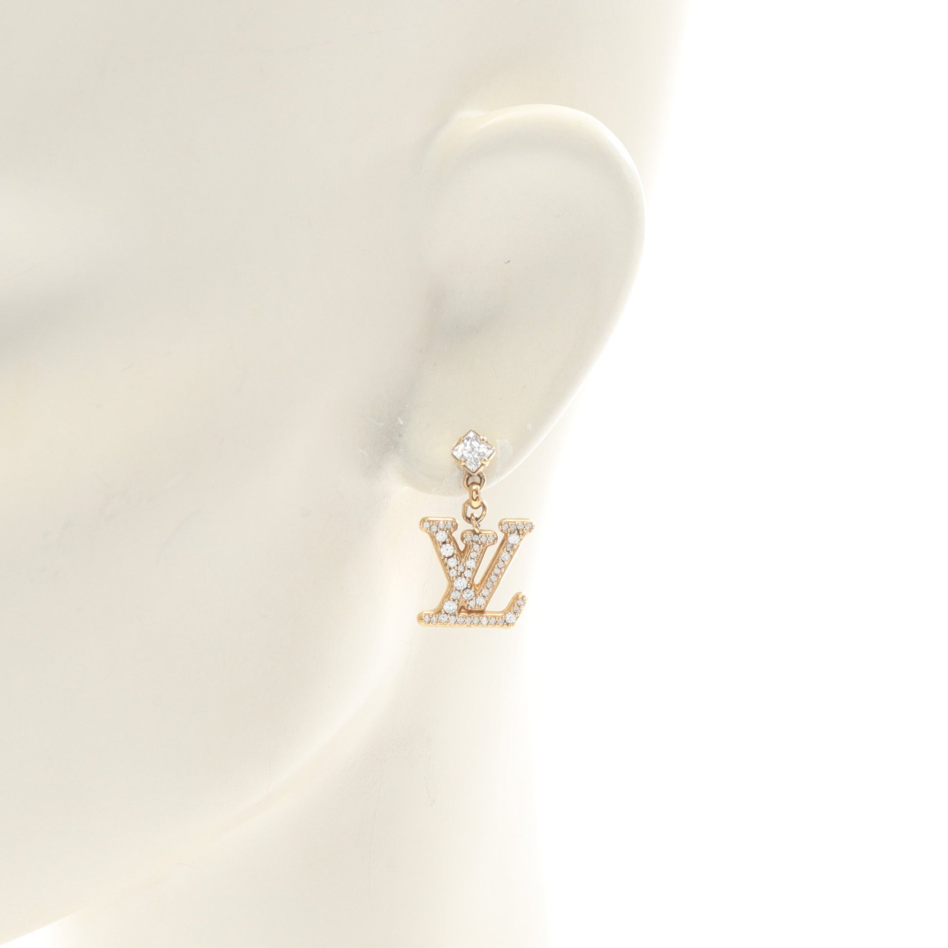 レディLV ピアス GP ラインストーン ゴールド クリア ルイヴィトン アクセサリー LOUIS VUITTON