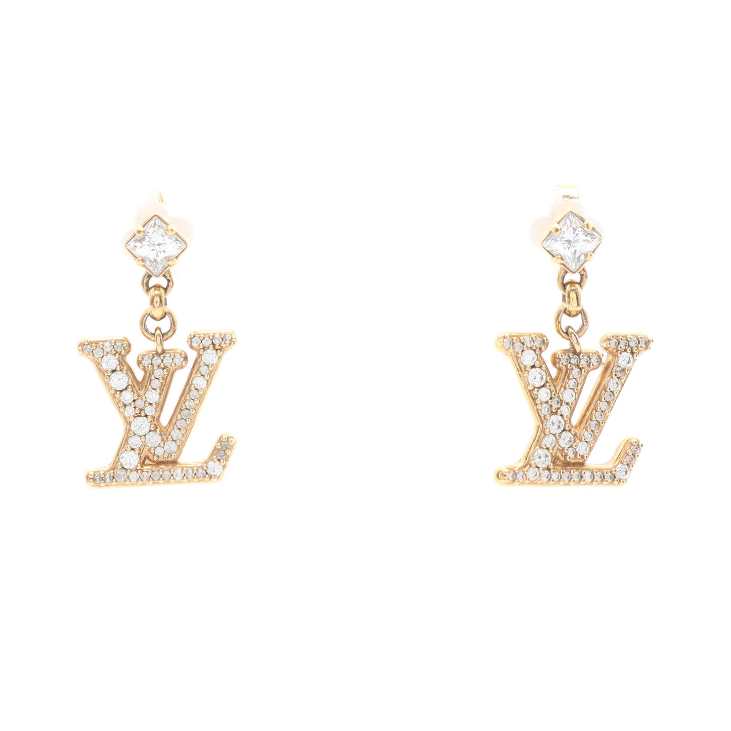 レディLV ピアス GP ラインストーン ゴールド クリア ルイヴィトン アクセサリー LOUIS VUITTON