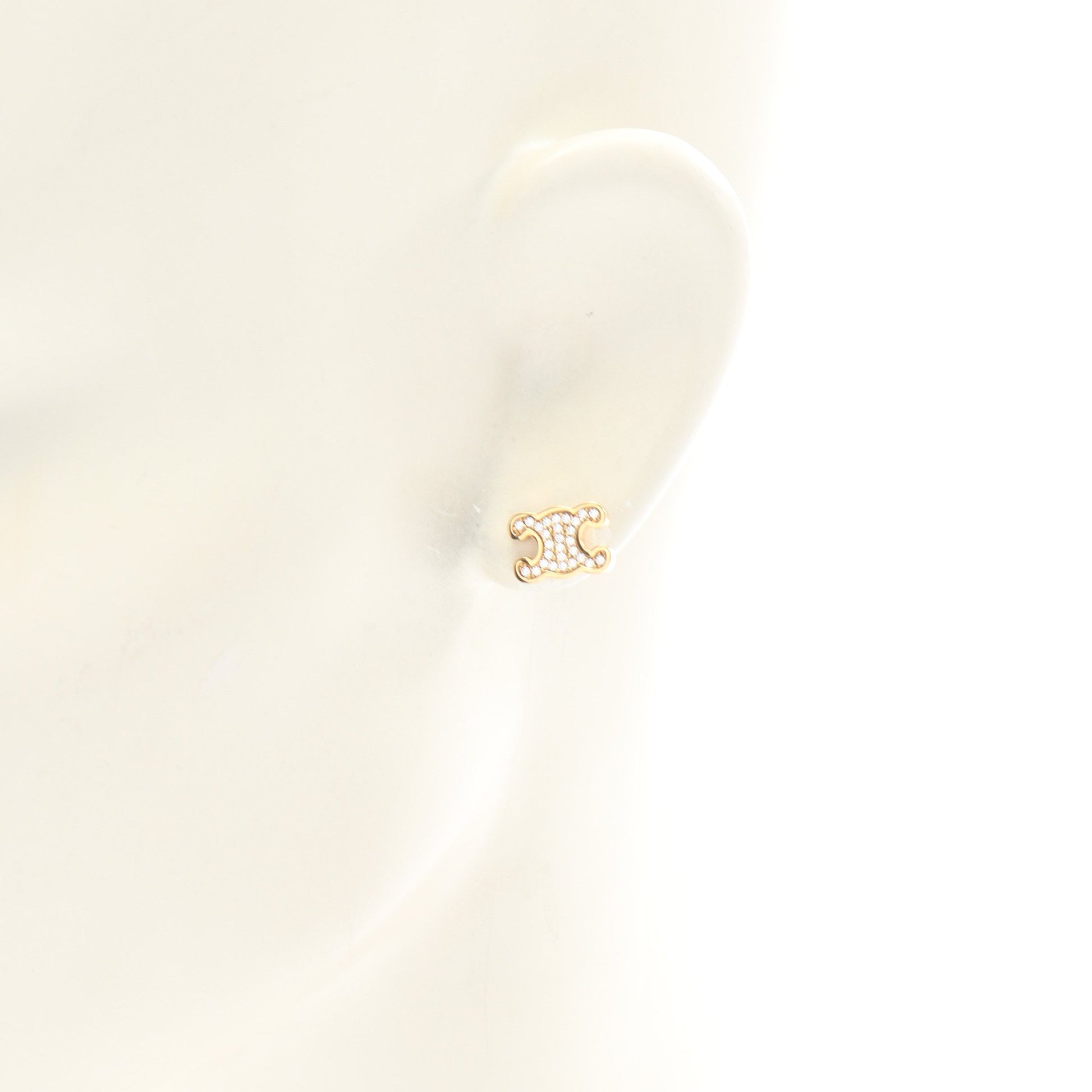 トリオンフ ピアス GP ラインストーン ゴールド クリア セリーヌ アクセサリー CELINE