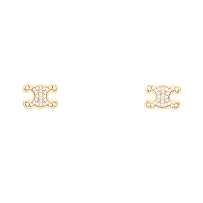 トリオンフ ピアス GP ラインストーン ゴールド クリア セリーヌ アクセサリー CELINE
