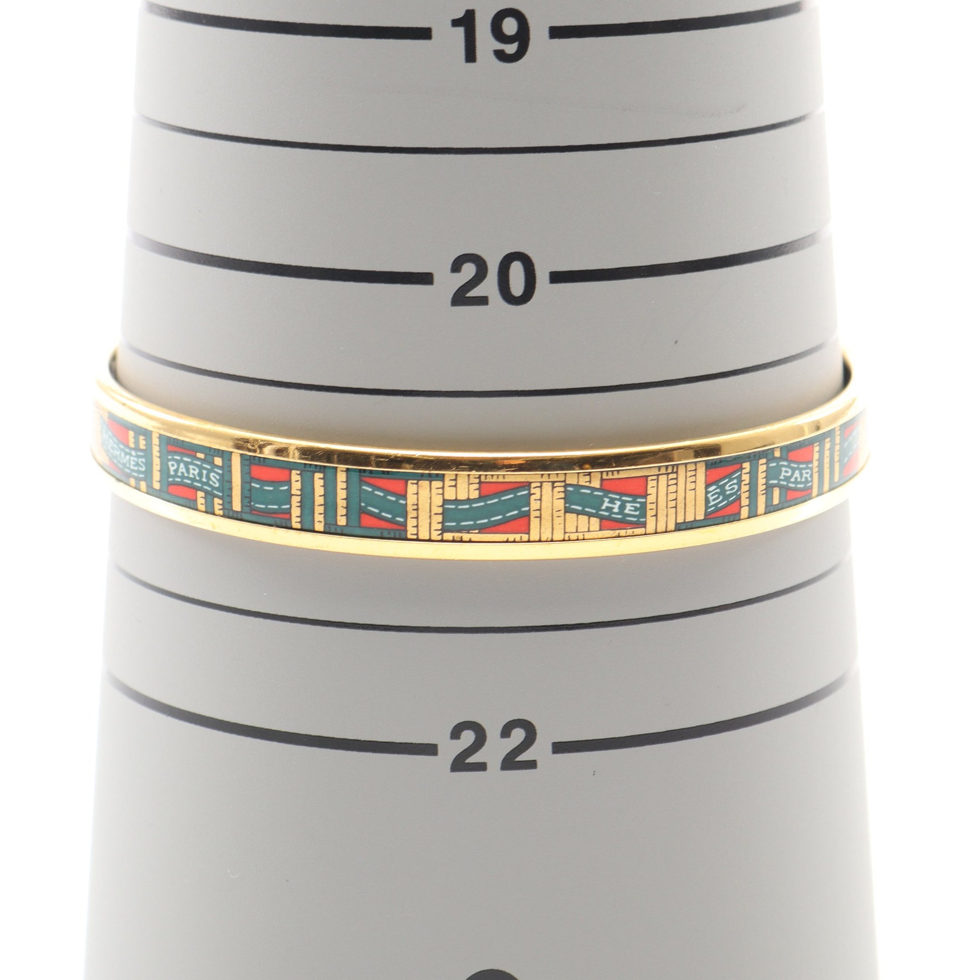 エマイユPM バングル GP 七宝 ゴールド グリーン レッド エルメス アクセサリー HERMES