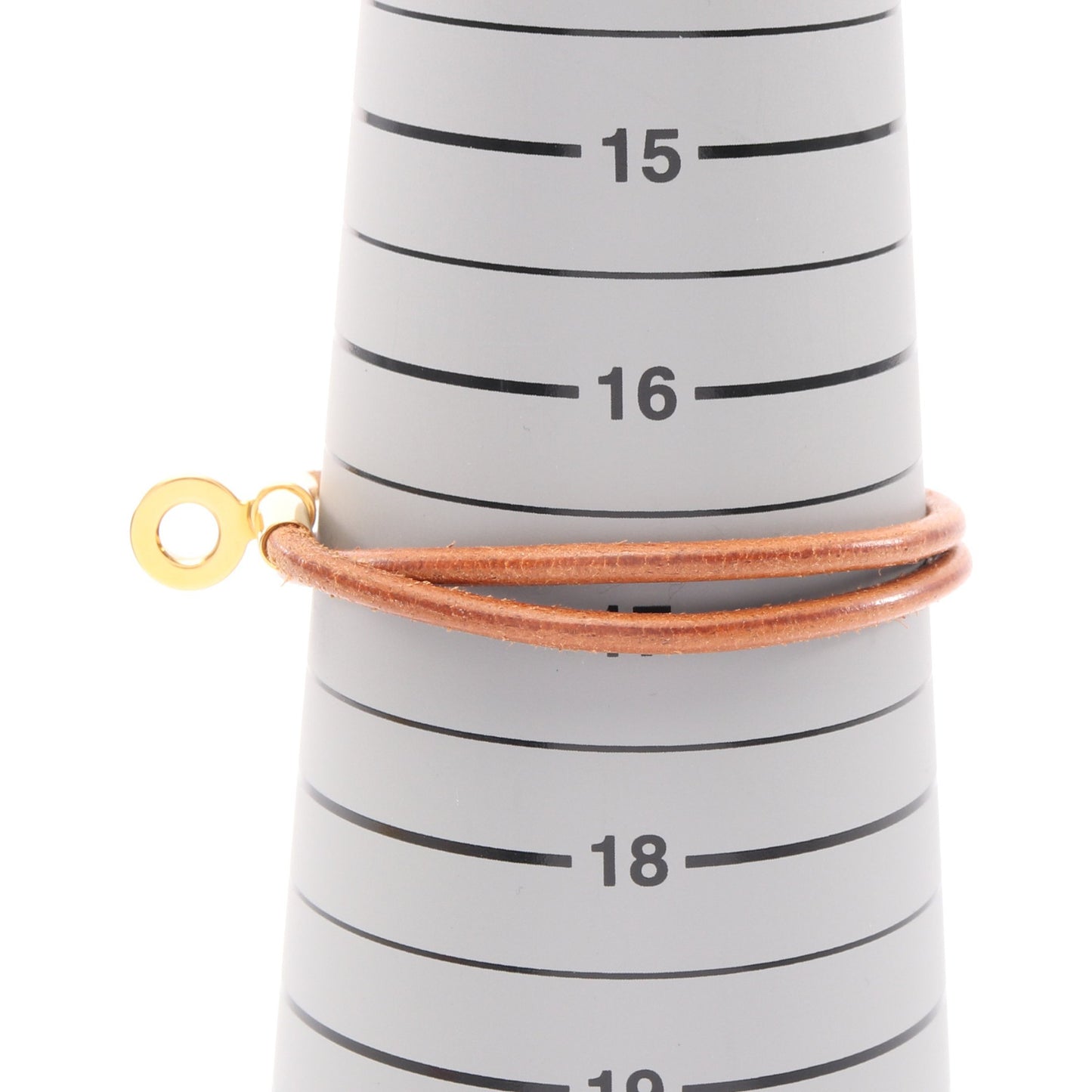 ドゥーブルケリー チョーカー ブレスレット レザー GP ブラウン ゴールド エルメス アクセサリー HERMES