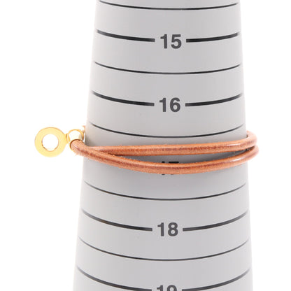ドゥーブルケリー チョーカー ブレスレット レザー GP ブラウン ゴールド エルメス アクセサリー HERMES
