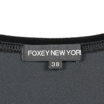 ベロア 半袖 ワンピース ブラック フォクシーニューヨーク ワンピース FOXEY NEW YORK