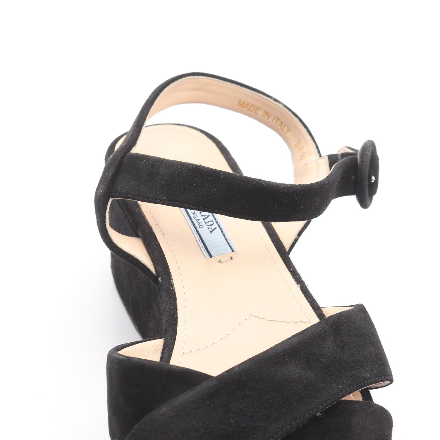 サンダル スエード ブラック プラダ シューズ PRADA