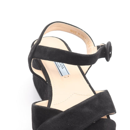 サンダル スエード ブラック プラダ シューズ PRADA