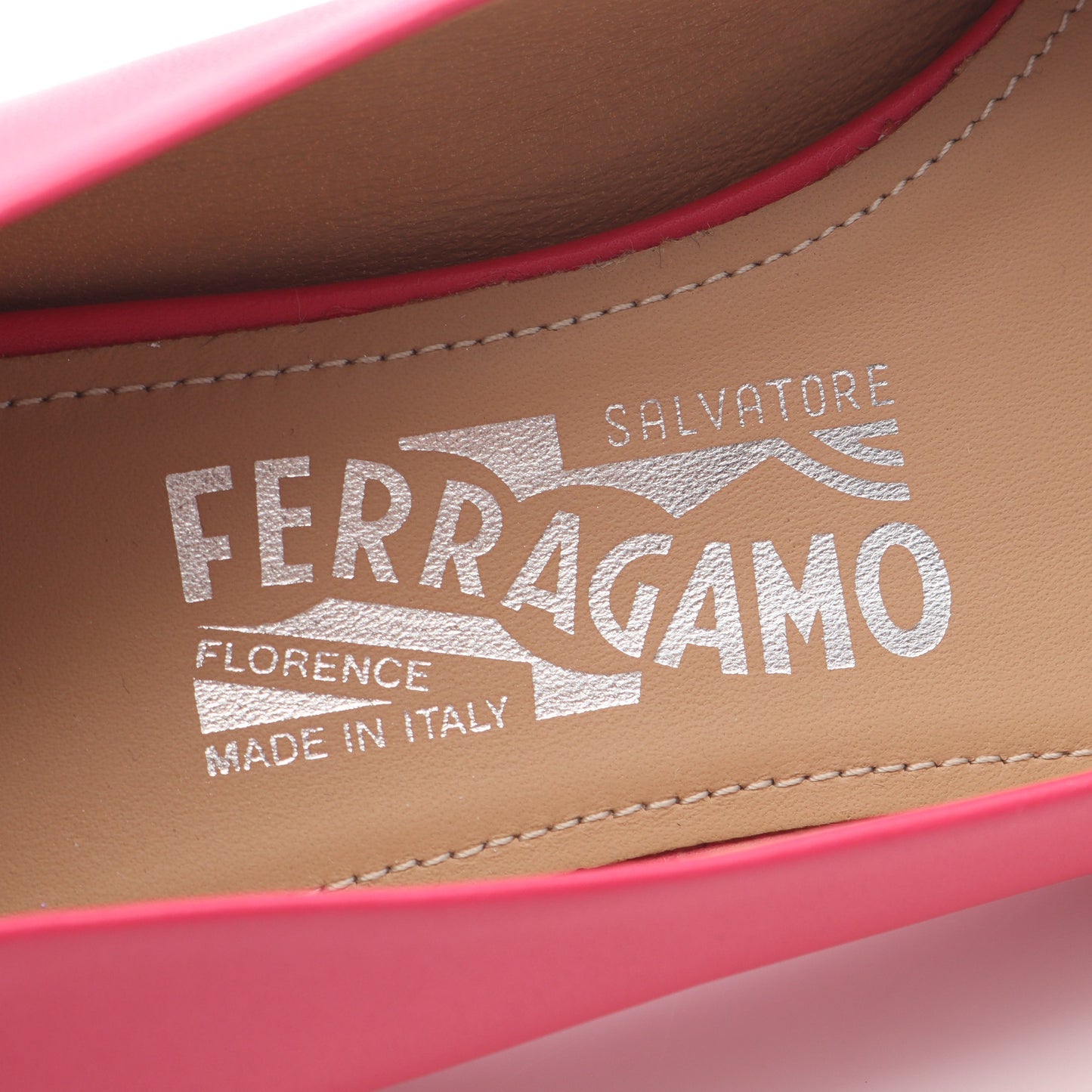 FLAIR パンプス フラットシューズ レザー ピンク サルヴァトーレフェラガモ シューズ Salvatore Ferragamo