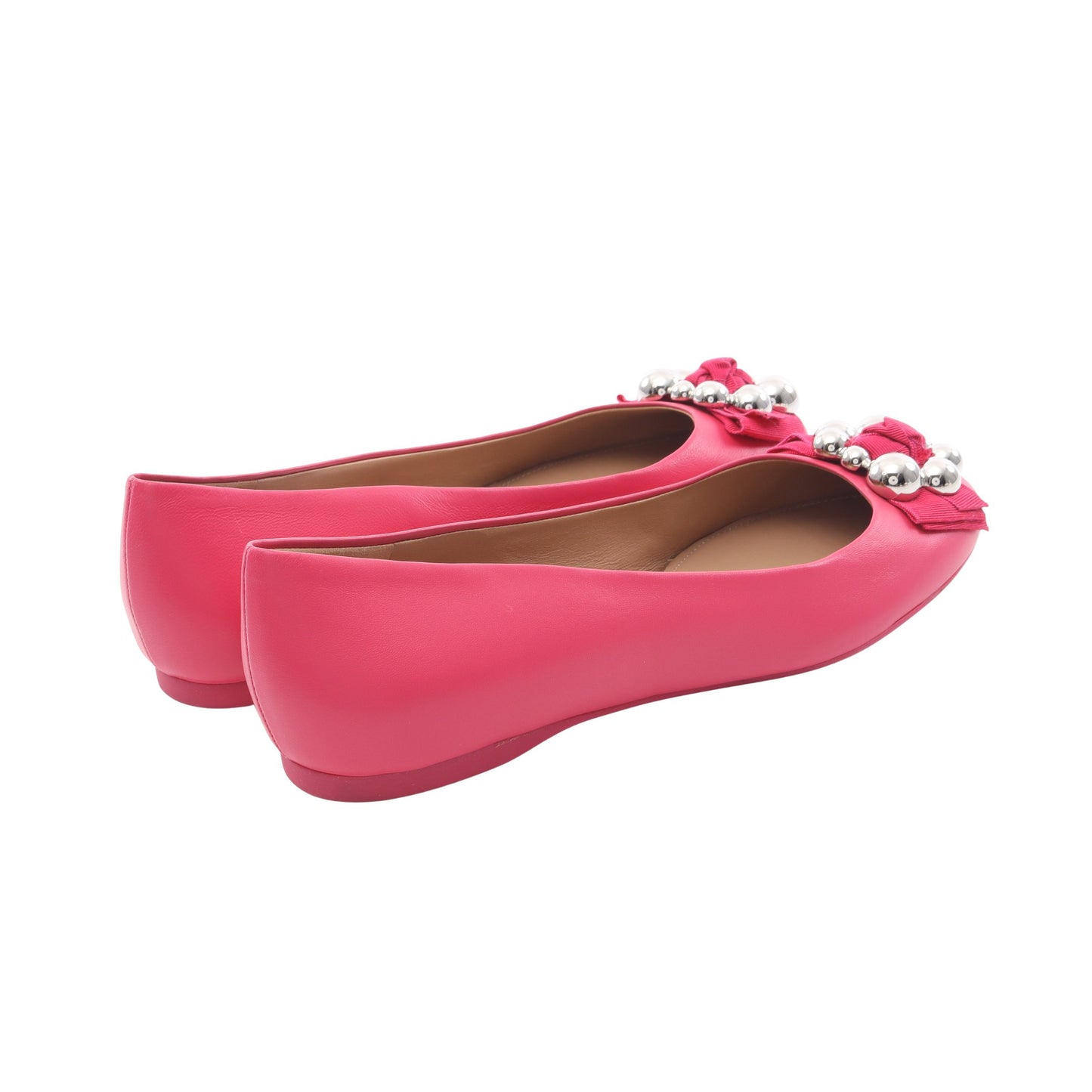 FLAIR パンプス フラットシューズ レザー ピンク サルヴァトーレフェラガモ シューズ Salvatore Ferragamo