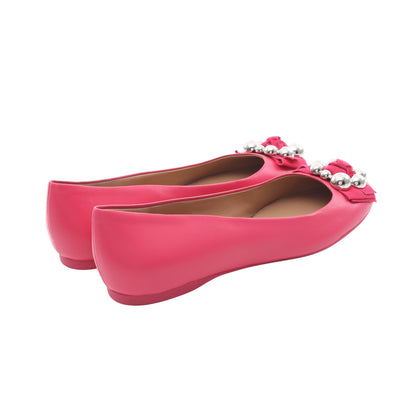 FLAIR パンプス フラットシューズ レザー ピンク サルヴァトーレフェラガモ シューズ Salvatore Ferragamo