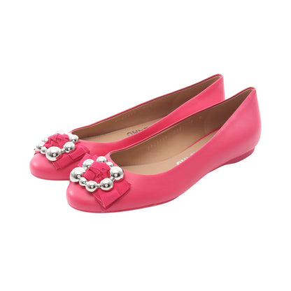FLAIR パンプス フラットシューズ レザー ピンク サルヴァトーレフェラガモ シューズ Salvatore Ferragamo