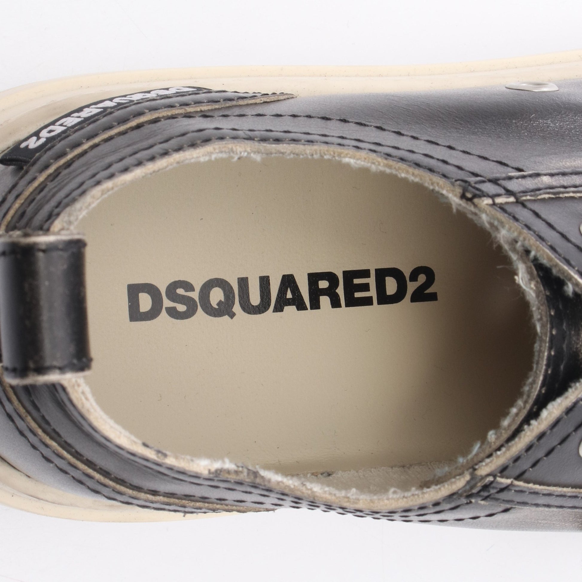 ローカットスニーカー レザー ブラック ディースクエアード シューズ DSQUARED2