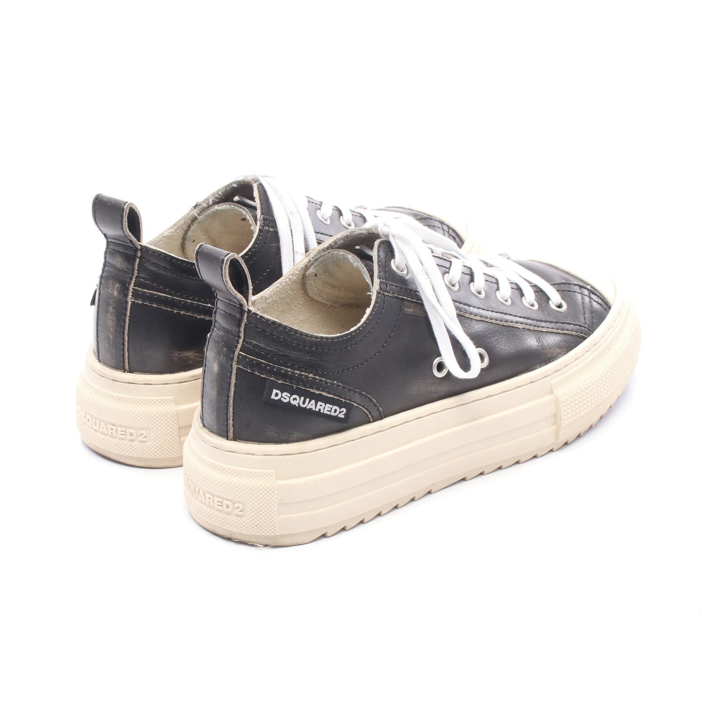 ローカットスニーカー レザー ブラック ディースクエアード シューズ DSQUARED2