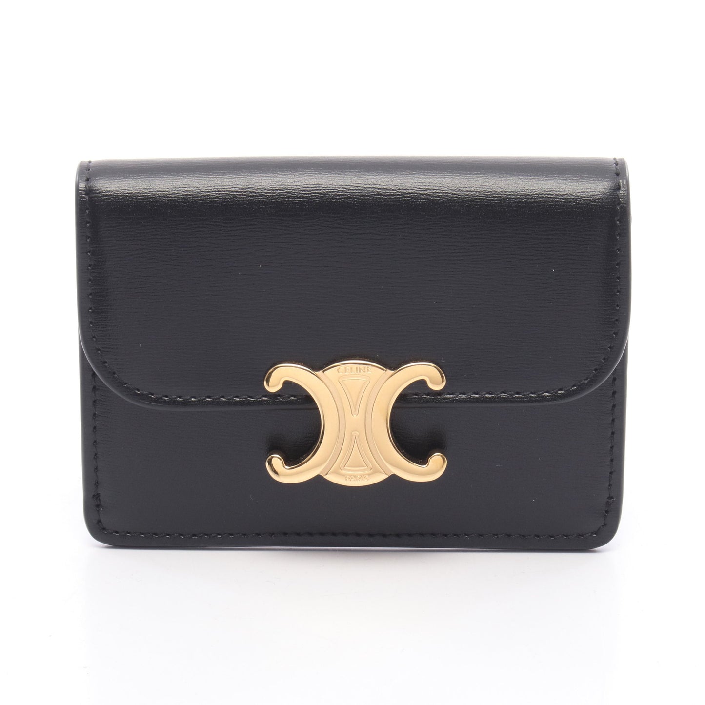トリオンフ カードケース レザー ブラック セリーヌ 財布・小物 CELINE