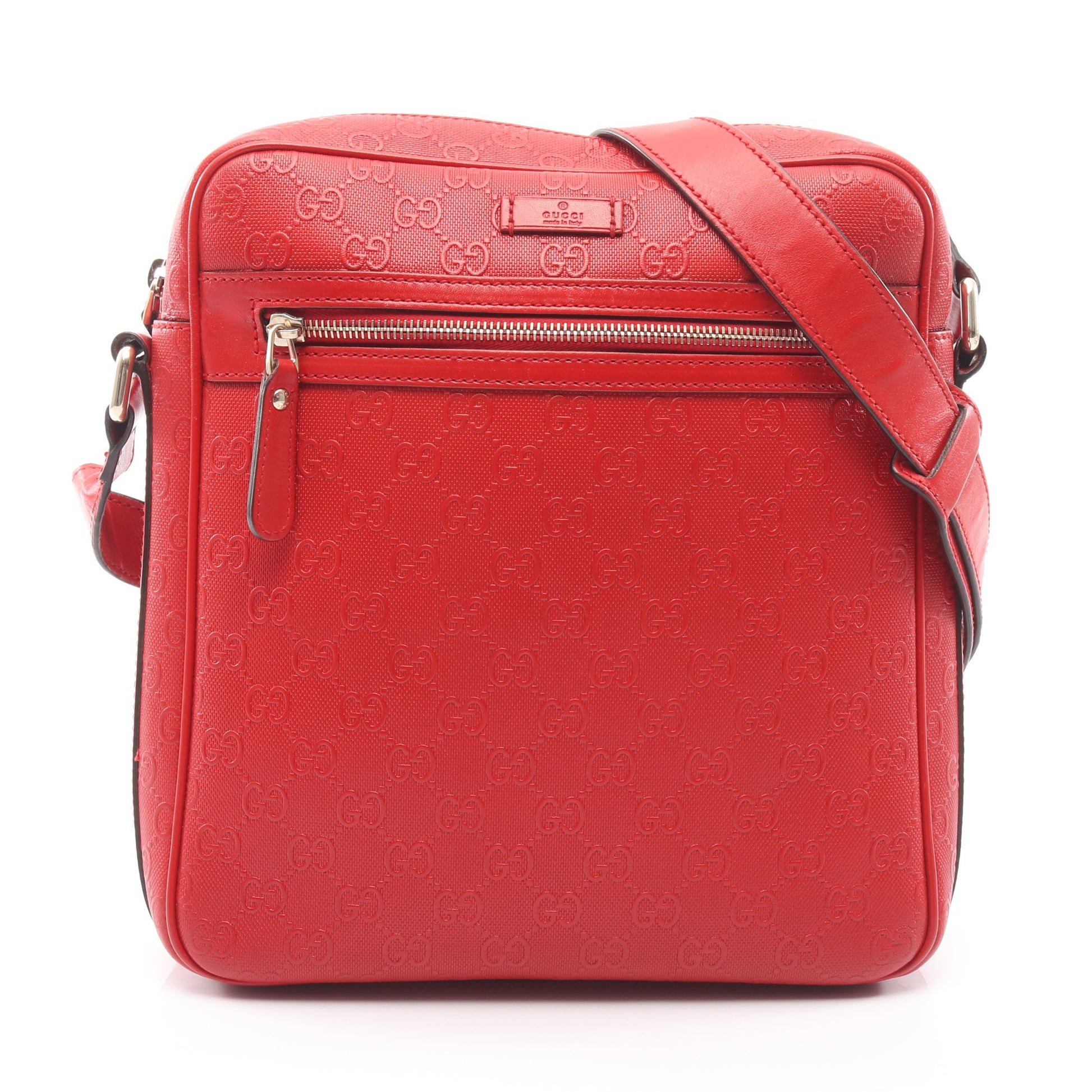 ディアマンテ ショルダーバッグ レザー レッド グッチ バッグ GUCCI