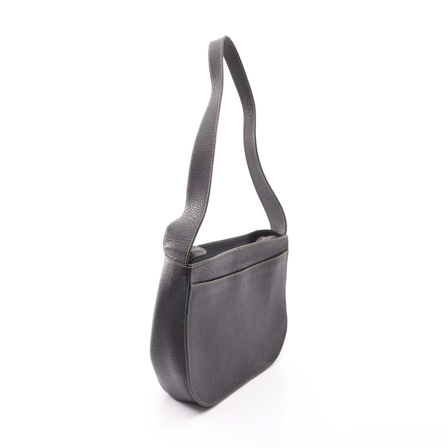 型押しロゴ ショルダーバッグ レザー ブラック ロエベ バッグ LOEWE