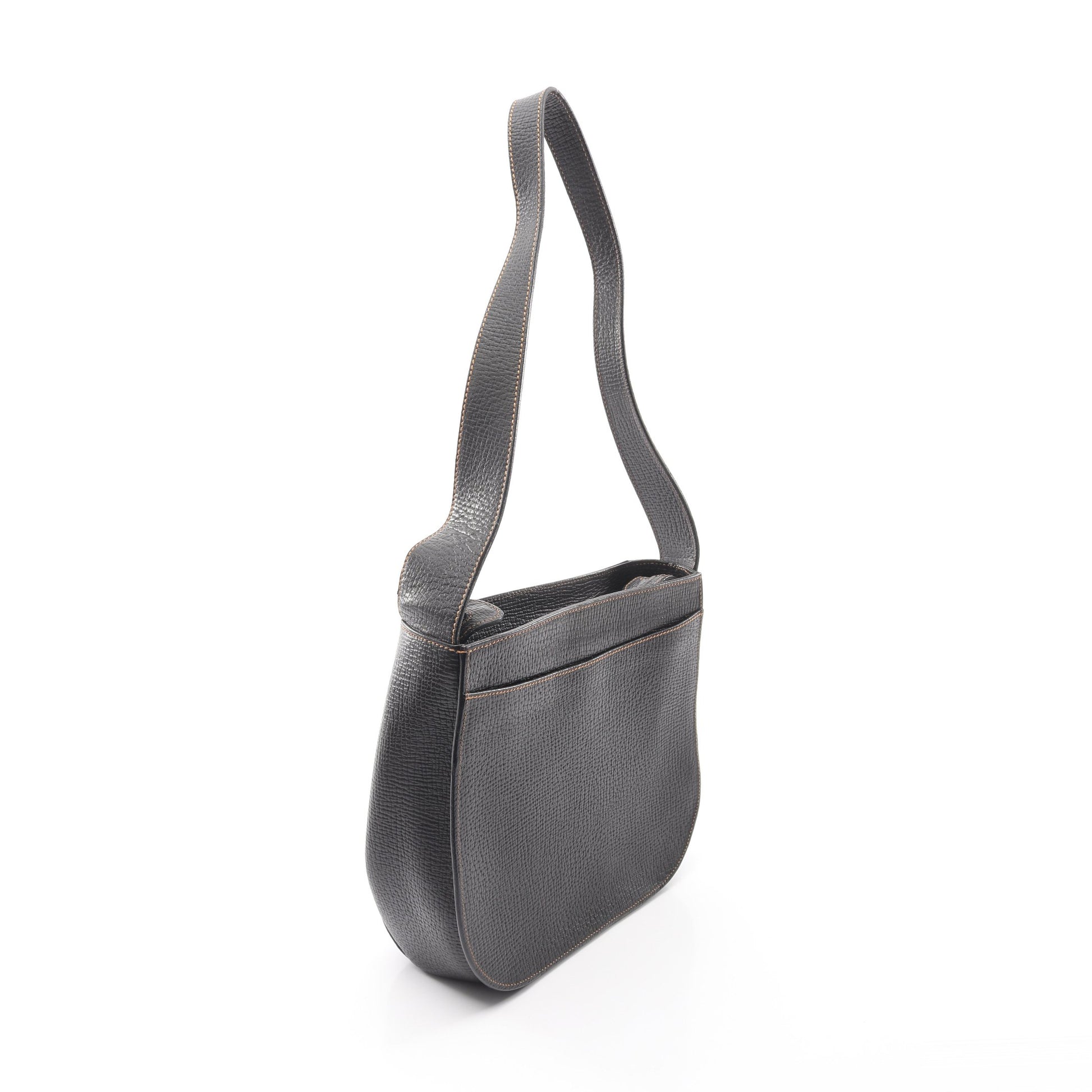 型押しロゴ ショルダーバッグ レザー ブラック ロエベ バッグ LOEWE