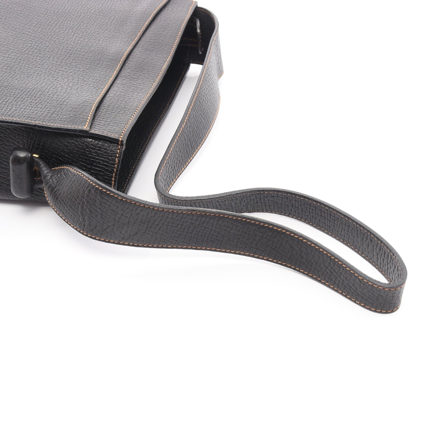 型押しロゴ ショルダーバッグ レザー ブラック ロエベ バッグ LOEWE