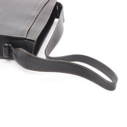 型押しロゴ ショルダーバッグ レザー ブラック ロエベ バッグ LOEWE
