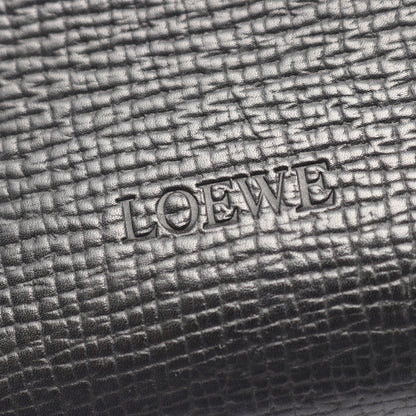 型押しロゴ ショルダーバッグ レザー ブラック ロエベ バッグ LOEWE