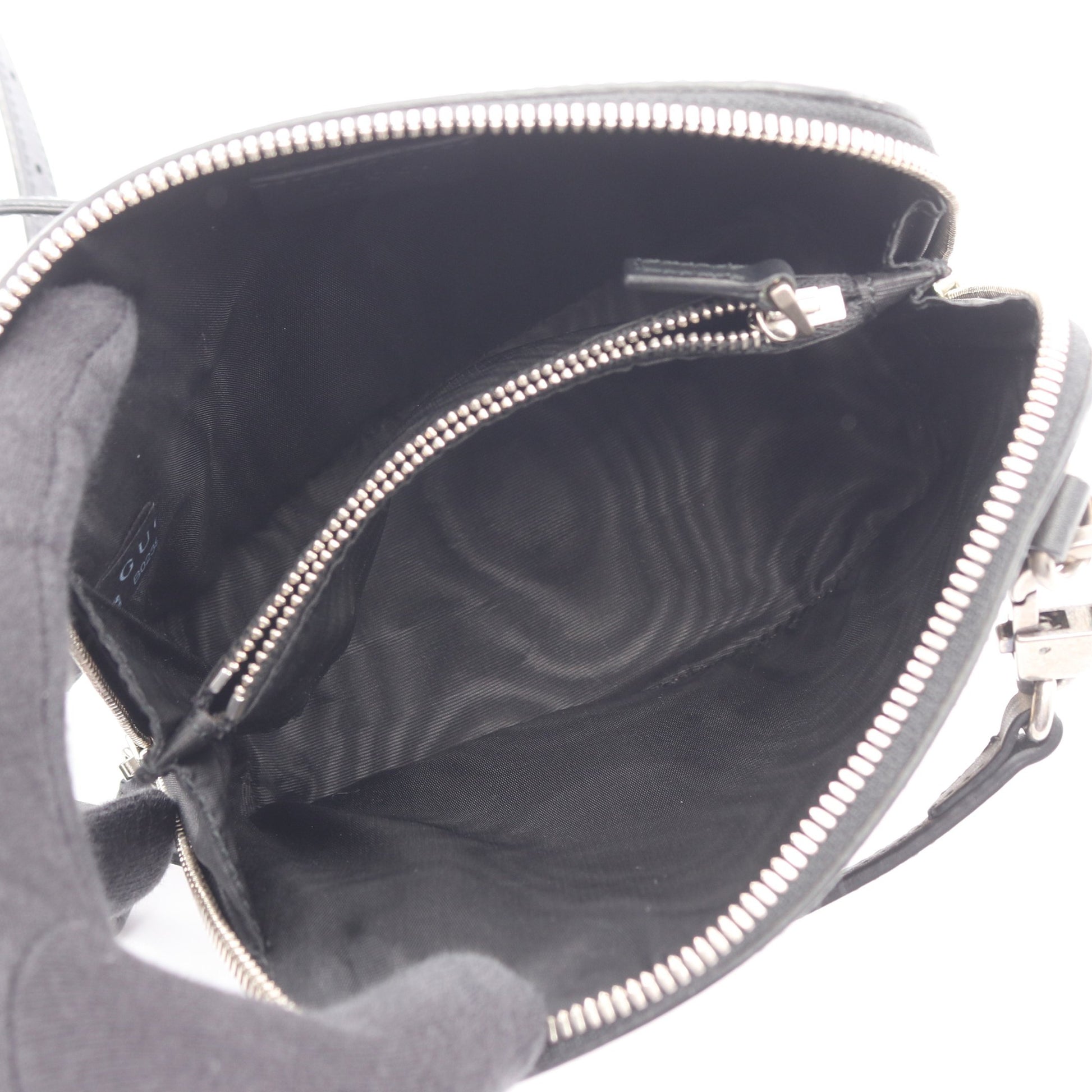 GUCCY SEGA ショルダーバッグ レザー ブラック ゴールド グッチ バッグ GUCCI