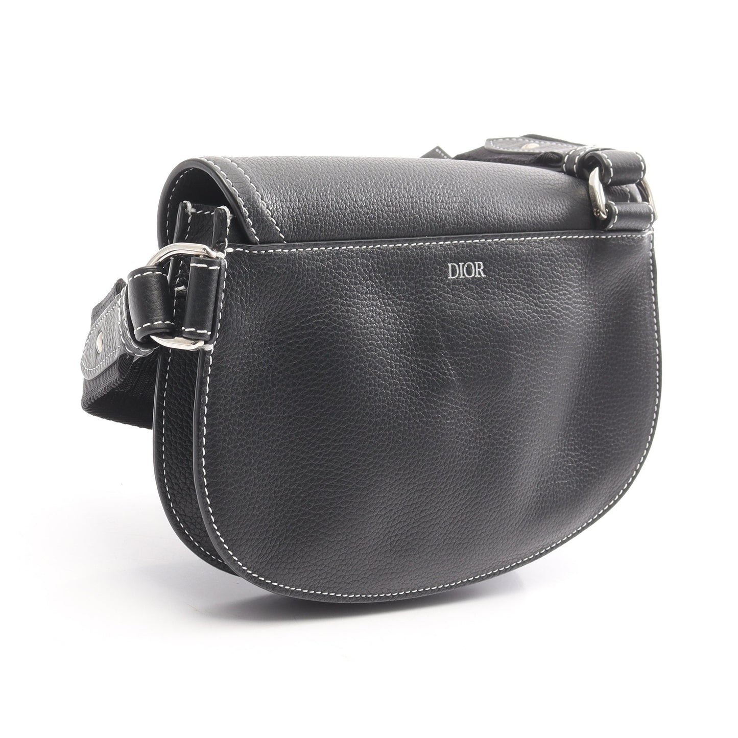 サドルポーチ ショルダーバッグ レザー ブラック クリスチャンディオール バッグ Christian Dior