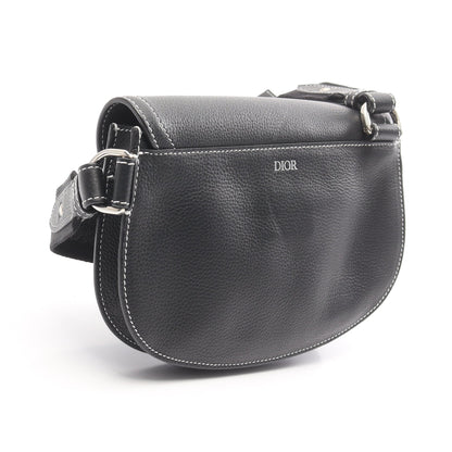 サドルポーチ ショルダーバッグ レザー ブラック クリスチャンディオール バッグ Christian Dior