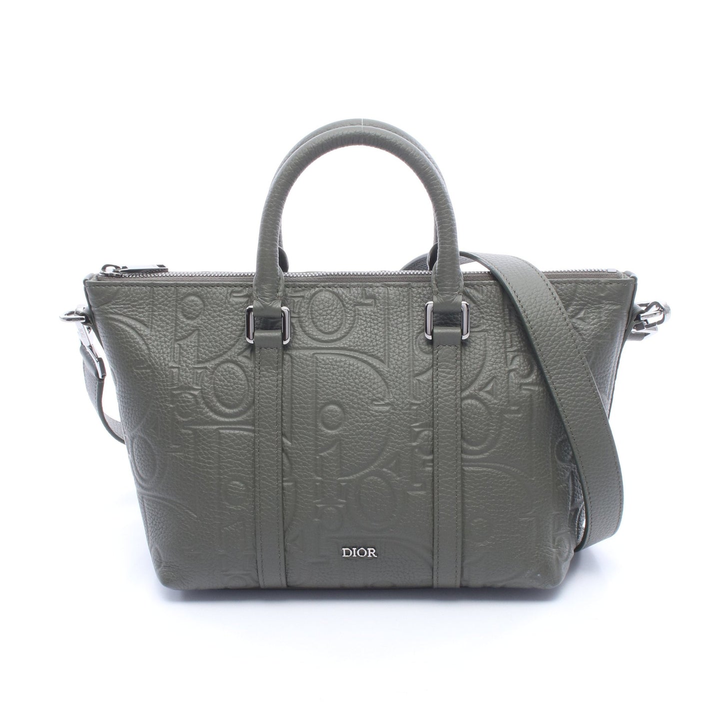 Weekender ウィークエンダー25 グラビティ 2WAY ハンドバッグ レザー カーキグリーン クリスチャンディオール バッグ Christian Dior