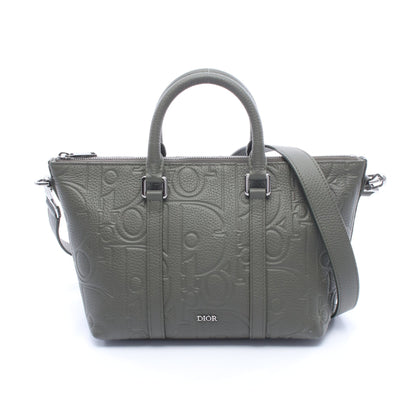 Weekender ウィークエンダー25 グラビティ 2WAY ハンドバッグ レザー カーキグリーン クリスチャンディオール バッグ Christian Dior