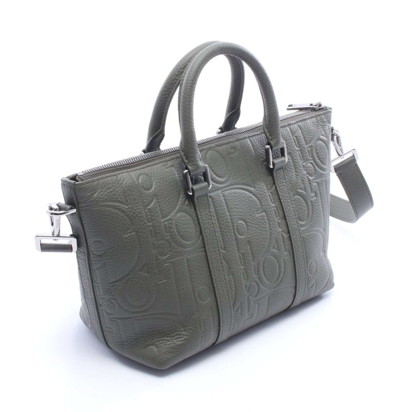 Weekender ウィークエンダー25 グラビティ 2WAY ハンドバッグ レザー カーキグリーン クリスチャンディオール バッグ Christian Dior