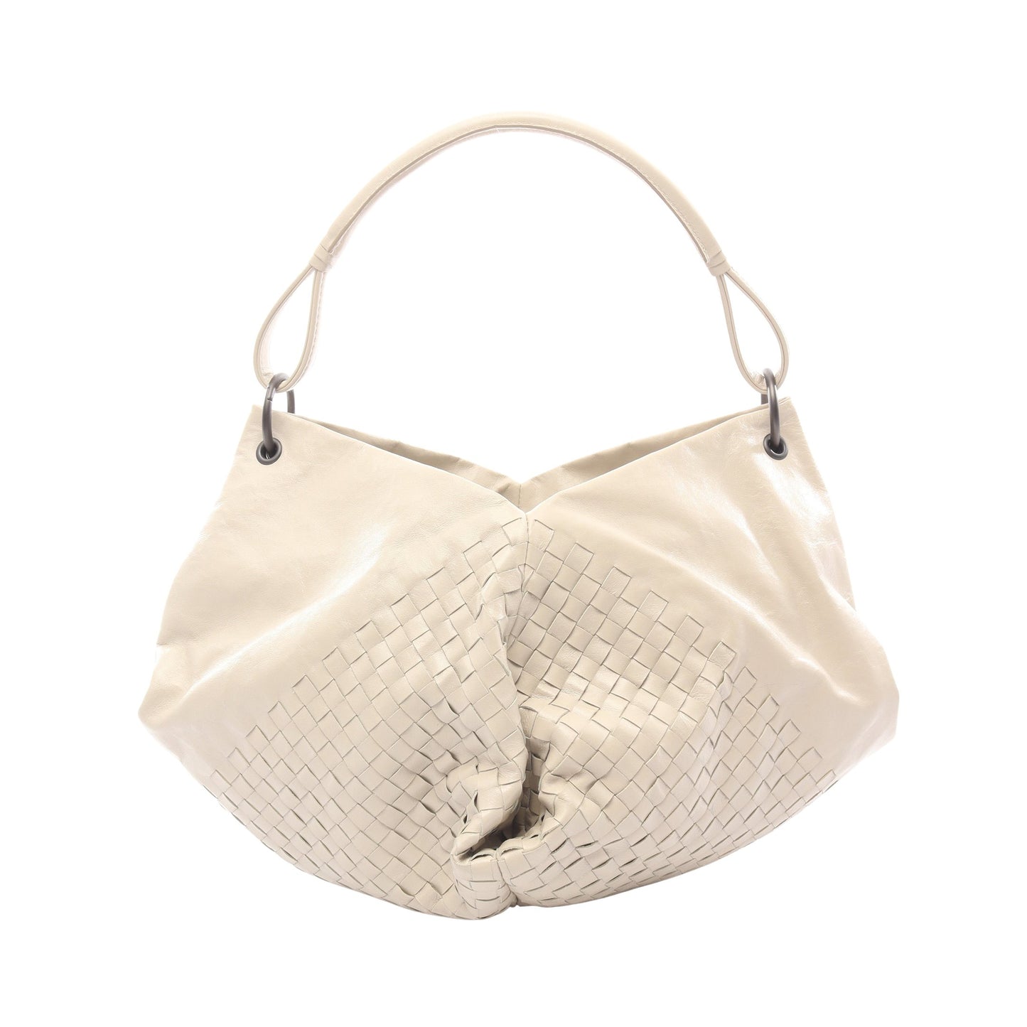 イントレチャート アクイローネ フォーチュンクッキー ハンドバッグ レザー ライトベージュ ボッテガヴェネタ バッグ BOTTEGA VENETA